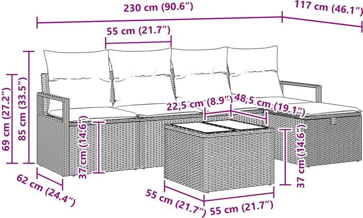 Produktbild vidaXL Garten-Sofa