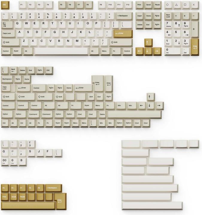 Actual product image Keychron Key DouShot PBT Camel Full OEM US PBT-14