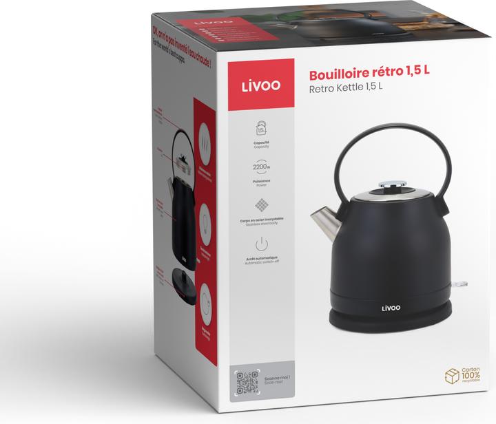 Produktbild Livoo Retro Wasserkocher 1,5 L (1.50 l)