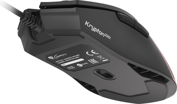 Produktbild Genesis Krypton 220 Maus rechts USB Typ-A Optisch 6400 DPI (Kabelgebunden)