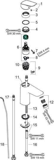 Productafbeelding hansgrohe Logis chroom