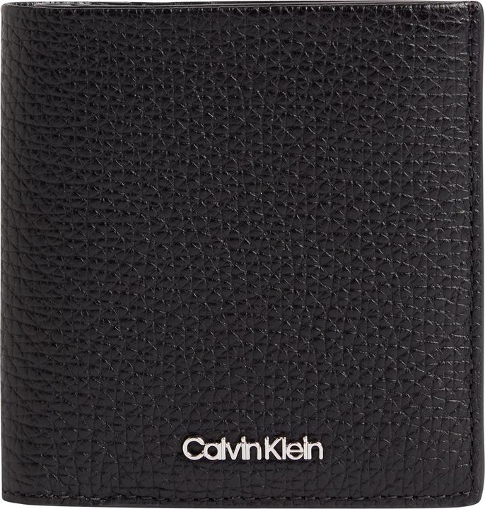 Actual product image Calvin Klein Mens Minimalism Trifold 6cc W/Coin Travel Accessory Triple Fold Wallet, Ck Sc