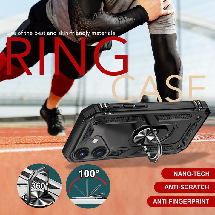 Actual product image Nalia Shockproof Military Style Ring Cover (Apple iPhone 16)