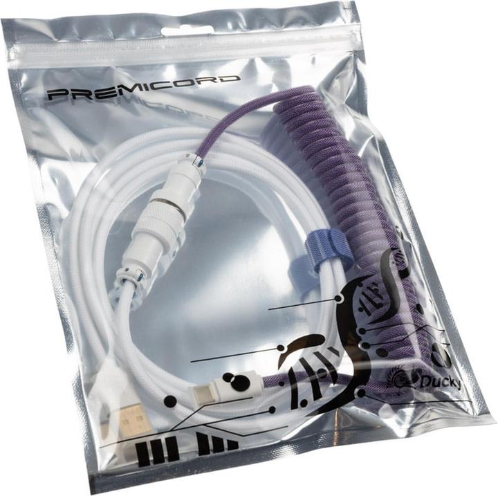 Produktbild Ducky Premicord Creator Spiralkabel, USB Typ C auf Typ A (1.80 m, USB 2.0)