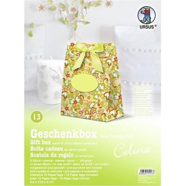 Thumbnail - Ursus, Geschenkverpackung, Geschenkbox Celina 9,5x12,5x5cm VE=5 Stück Motiv: 13 (Geschenkbox, 5 x)
