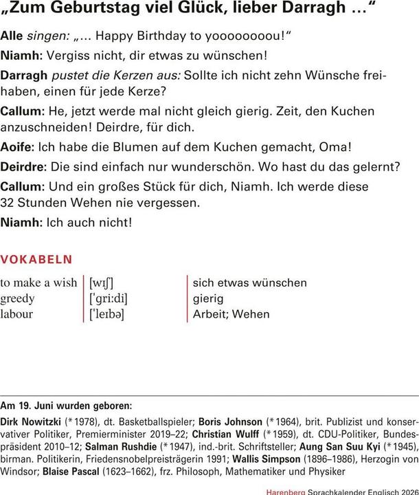 Image du produit Harenberg Calendrier linguistique anglais (12,5 x 16 cm)