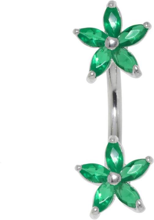 Image du produit Bijouteria Piercing nombril (Acier inoxydable, Argent 925, Zircone)