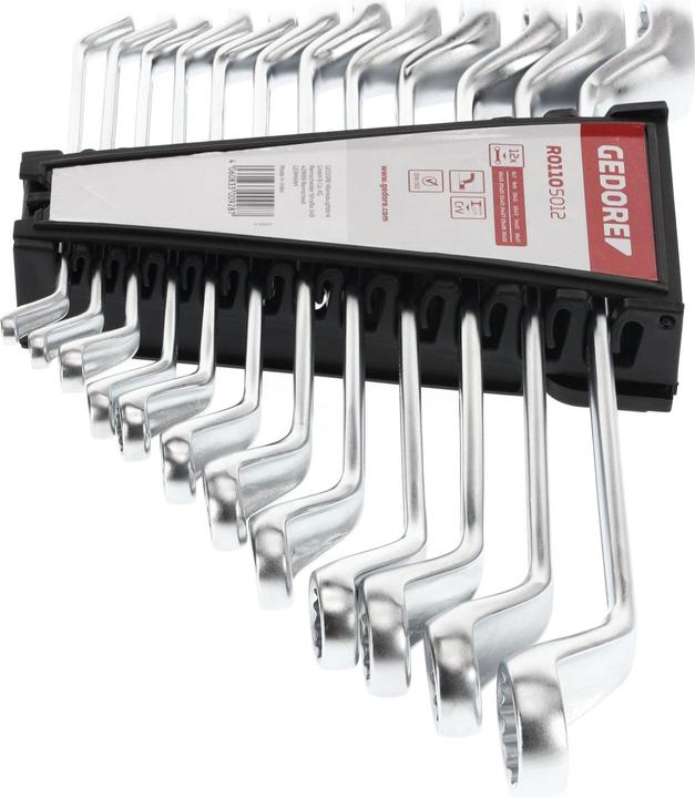 Actual product image Gedore Red red Double ended ring spanner set, 12 pieces, SW 6-32, chrome vanadium steel, silver (10 mm, 11 mm, 12 mm, 13 mm, 14 mm, 15 mm, 16 mm, 17 mm, 18 mm, 19 mm, 20 mm, 21 mm, 22 mm, 23 mm, 24 mm, 25 mm, 26 mm, 27 mm, 28 mm, 29 mm, 30 mm, 31 mm, 32 mm, 6 mm, 7 mm, 8 mm, 9 mm)