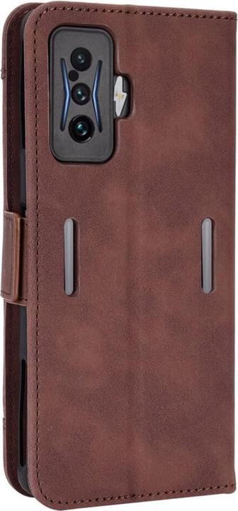 Actual product image Cover-Discount Xiaomi Poco F4 GT - Case with many card slots brown (Xiaomi Poco F4 GT)
