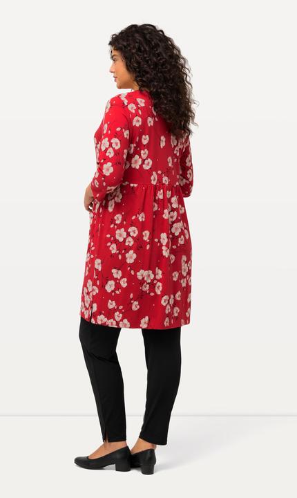 Produktbild Ulla Popken Longshirt, Blumen, A-Linie, Rundhals, 3/4-Arm (50, 52)
