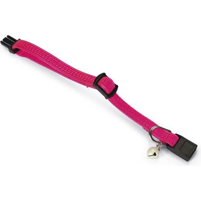Thumbnail - Beeztees Bz Nyl Katzenhalsbd Fel Rosa 1 (Katze), Halsband + Leine