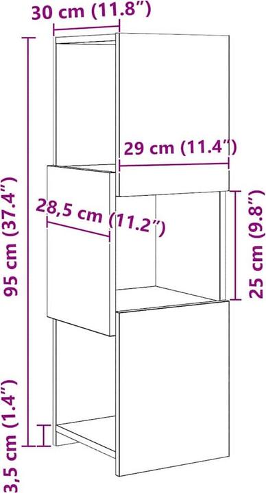Immagine prodotto vidaXL Eckschrank (30.50 x 30 x 95 cm)