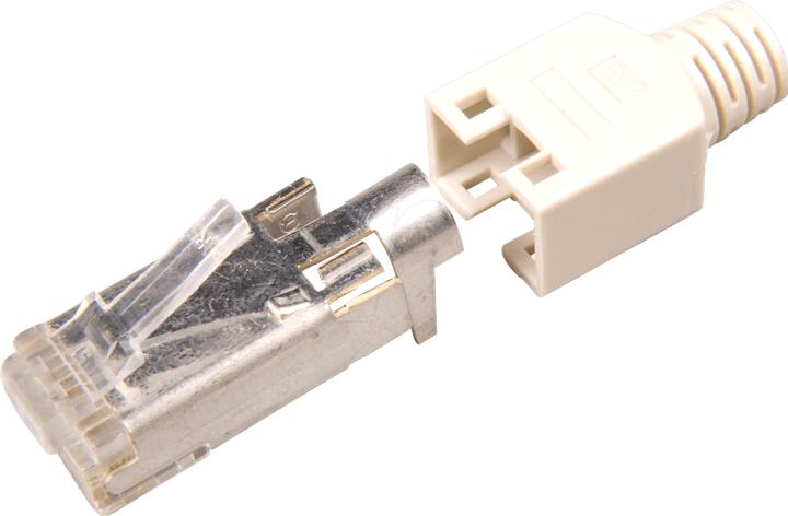 EFB Elektronik Fabricant : HIROSE Connecteur RJ45 Hirose STP, TM11 beige, 100 pièces, 3 éléments, Cat. 5e Jusqu'à (S/STP, CAT5e)