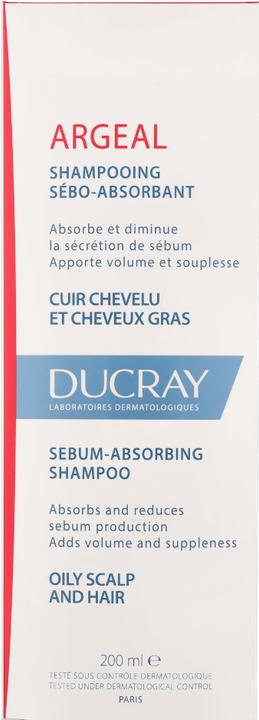Etichetta energetica Ducray ARGEAL shampoo sebo-assorbente per cuoio capelluto e capelli grassi 200 ml (200 ml, Shampoo liquido)