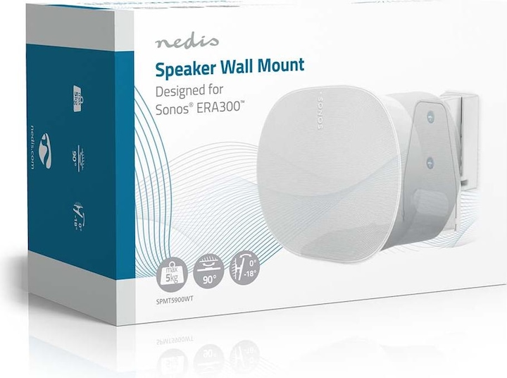 Image du produit Nedis Support de haut-parleur - Compatible avec : Sonos Era300 - mural - 5 kg - pivotant/basculant - (1 pièce, Installation murale, Inclinable, Pivotant)