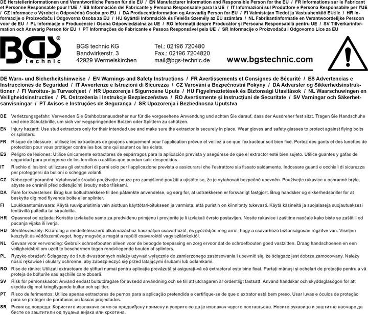 Actual product image BGS Stud Extractor 16 mm