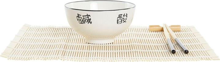 Produktbild DKD Home Decor Sushi-Set Bambus Steingut Weiss Orientalisch 14,5 x 14,5 x 31 cm (16 Stücke) (16 Stk.)