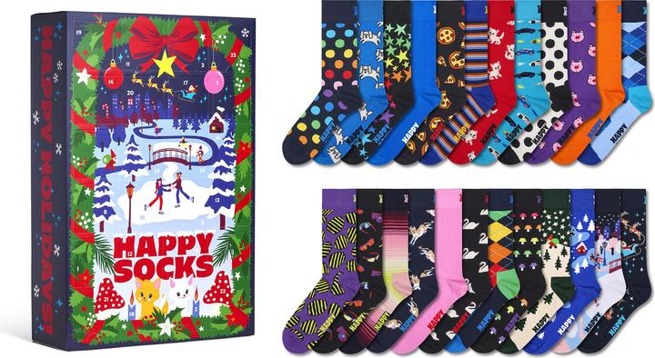 Image du produit Happy Socks 24-Pack Advent Calendar Gift Set (paquet de 24, 41 - 46)