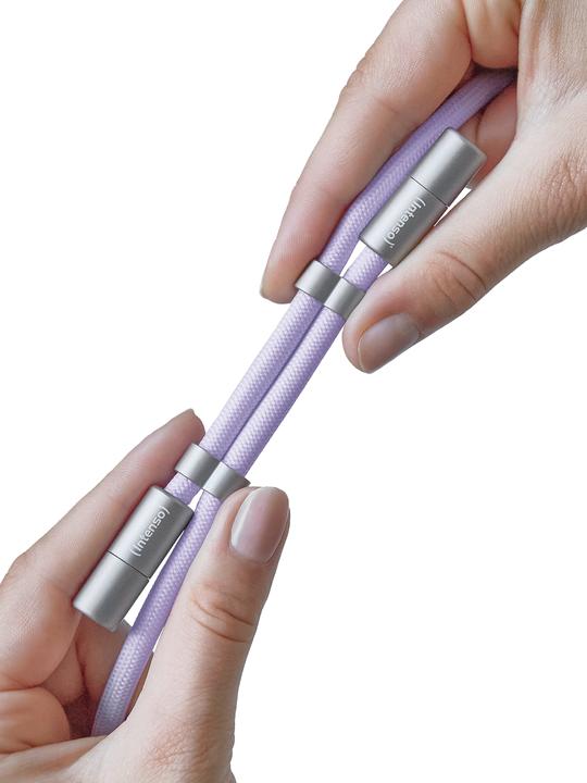 Actual product image Intenso Handykette als Lade- + Datenkabel USB-C bis 1,65m lila (1.65 m, USB 2.0, 60 W)