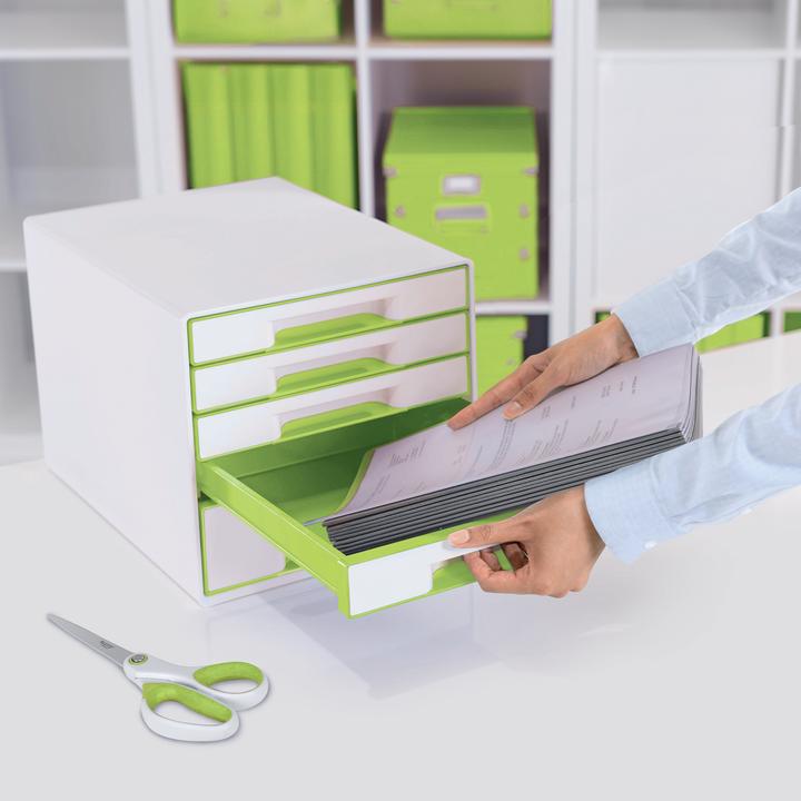 Actual product image Leitz Drawer box WOW CUBE 52142054 5drawers white/green (A4)