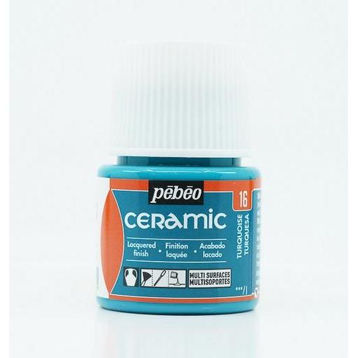 Thumbnail - Pebeo, Künstlerfarbe + Bastelfarbe, Keramikfaben (Türkis, 45 ml)