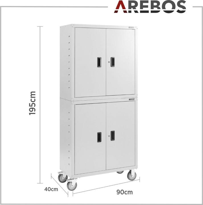 Image du produit Arebos Armoire de classement (40 x 90 x 180 cm)