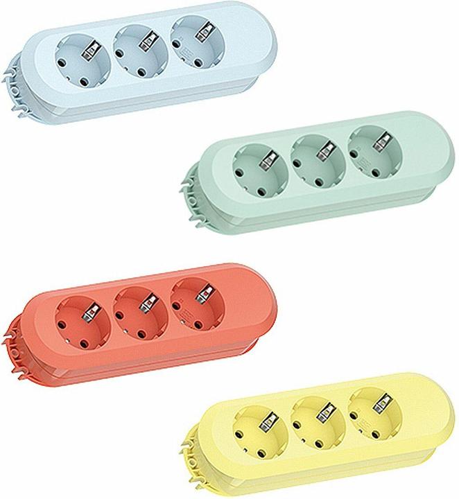 Mint green, Cherry Red, Berry Blue, Lemon yellow