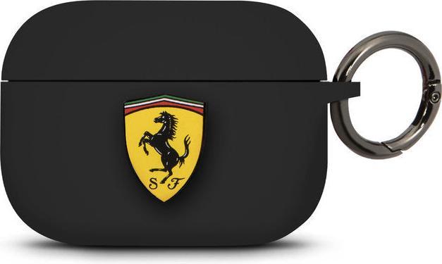Ferrari Silicone Case Black, für Apple Airpods Pro, FEACAPSILGLBK (Kopfhörer Hülle)
