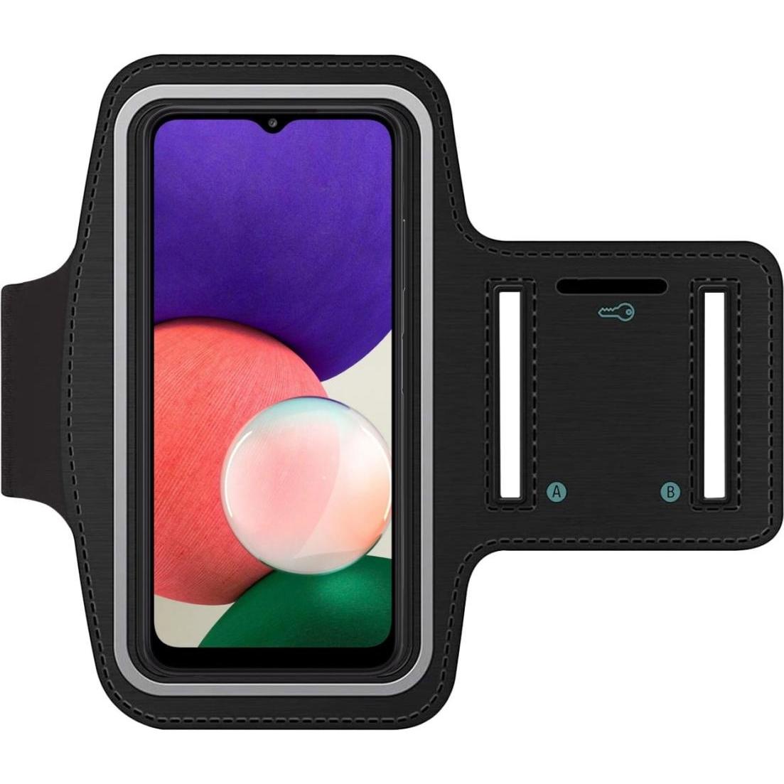 SmartFitness Samsung Galaxy A22 5G Handy Sport Armband, Smartphone Sportarmband, Schwarz