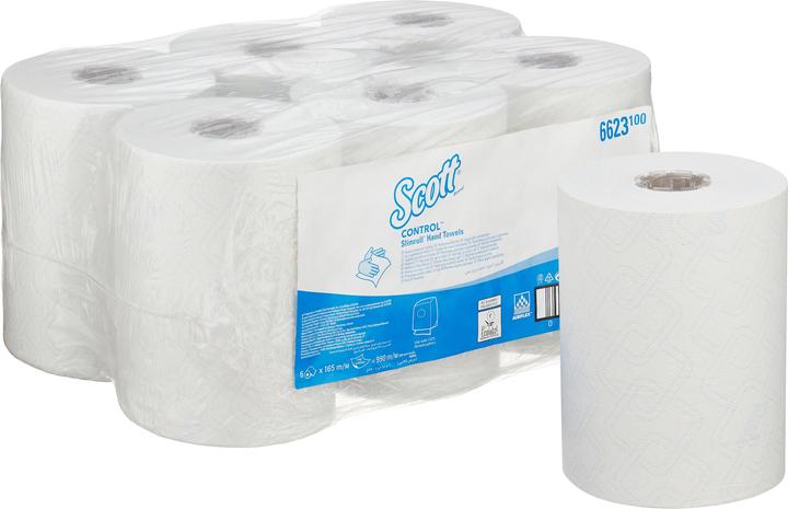 Image du produit Kimberly-Clark Essuie-mains en papier Blanc, 165000 x 198mm, 3960-feuilles (6 x)