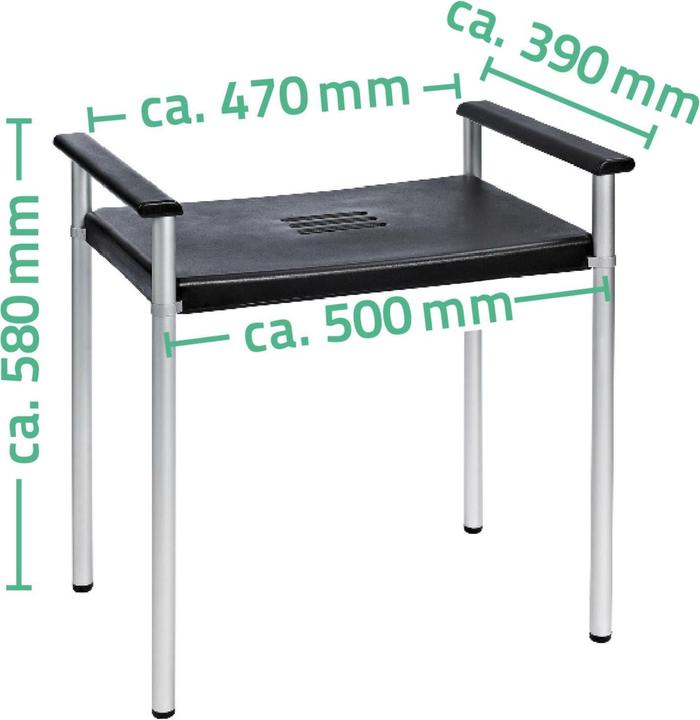 Actual product image Ridder Premium Bathroom Stool (100 kg)