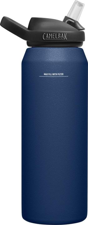 Actual product image Camelbak Eddy+ Stainless Steel Vacuum Insulated Filtered by Lifestraw Water Bottle - Navy - 32oz/1 L (1 l)