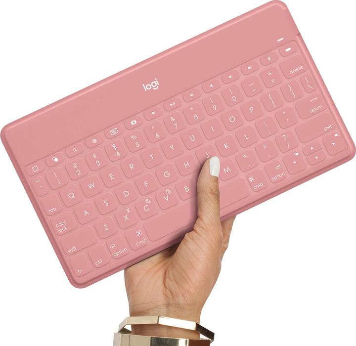 Produktbild Logitech Keys-To-Go - BLUSH PINK - ESP - MEDITER (Eng. Int., Kabellos)