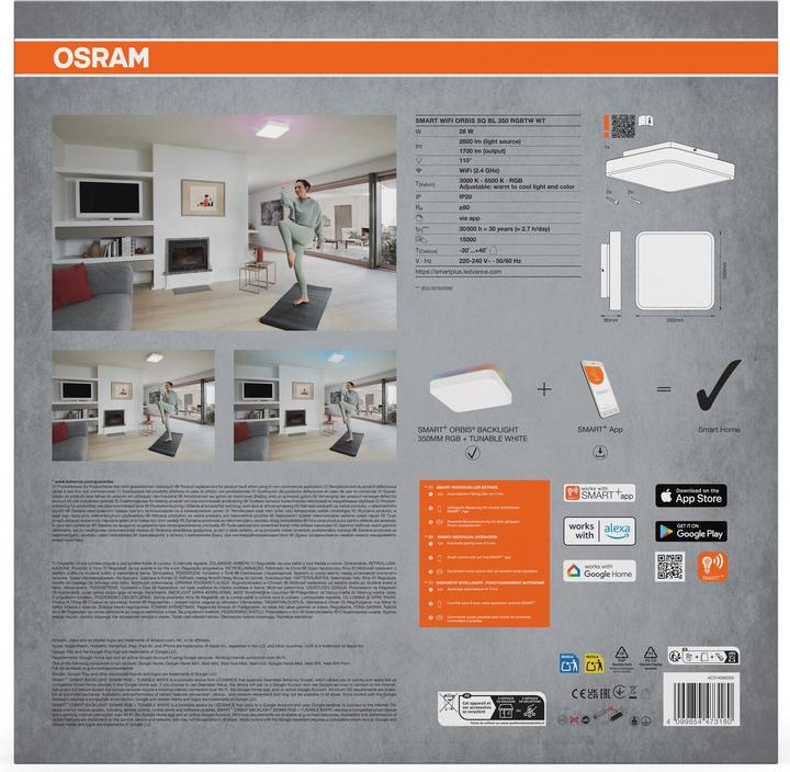 Produktbild Osram SMART+ Wifi Orbis Backlight White 350mm TW (1700 lm)