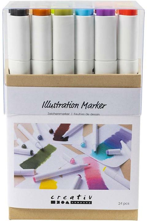 Actual product image Creativ Company Kalligraphiemarker 1+ 8 mm, 24 Stück, Pastellfarben (24x)