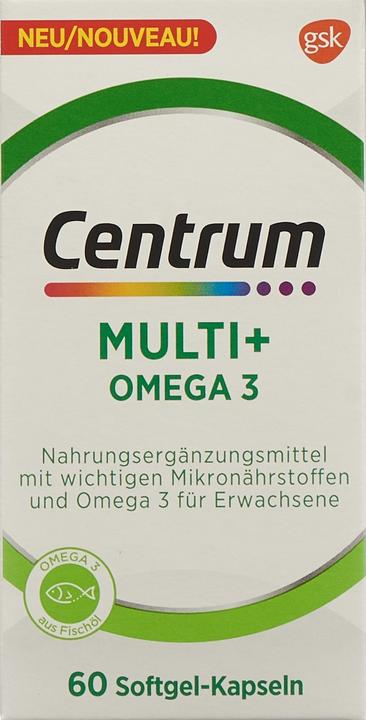 Actual product image Centrum Multi plus Omega 3 (60 pcs., Capsules, 373.64 ml)