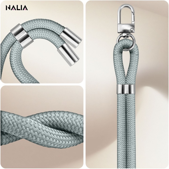 Produktbild Nalia HoldMe Lanyard Handykette – Universal Trageband für Smartphones - Verstellbar, Soft & Elastisch