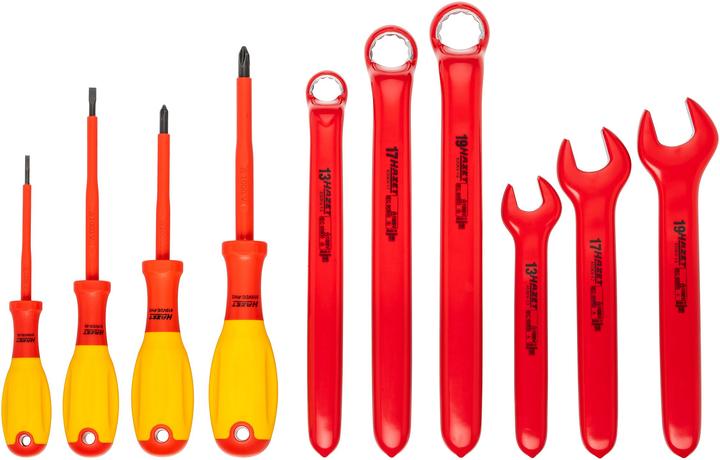 Produktbild HAZET Werkzeug Satz ∙ schutzisoliert 150/27 ∙ Vierkant10 mm (3/8 Zoll) ∙ Aussen Sechskant Profil, Au… (27 Teile)
