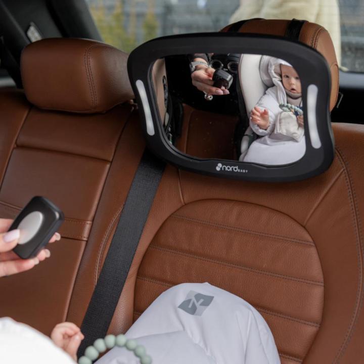 Actual product image Nordbaby Rear seat mirror with LED light