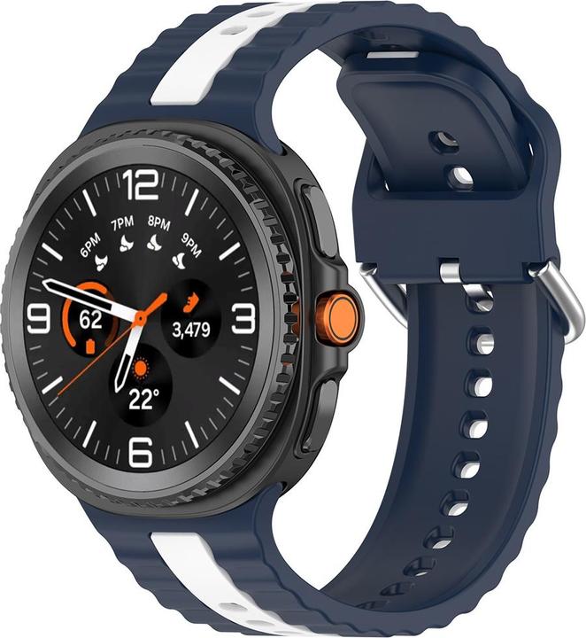 Techsuit - Watchband (W078) - Samsung Galaxy Watch8 40mm/Watch8 44mm/Watch8 Classic - Dark Denim (Silikon)
