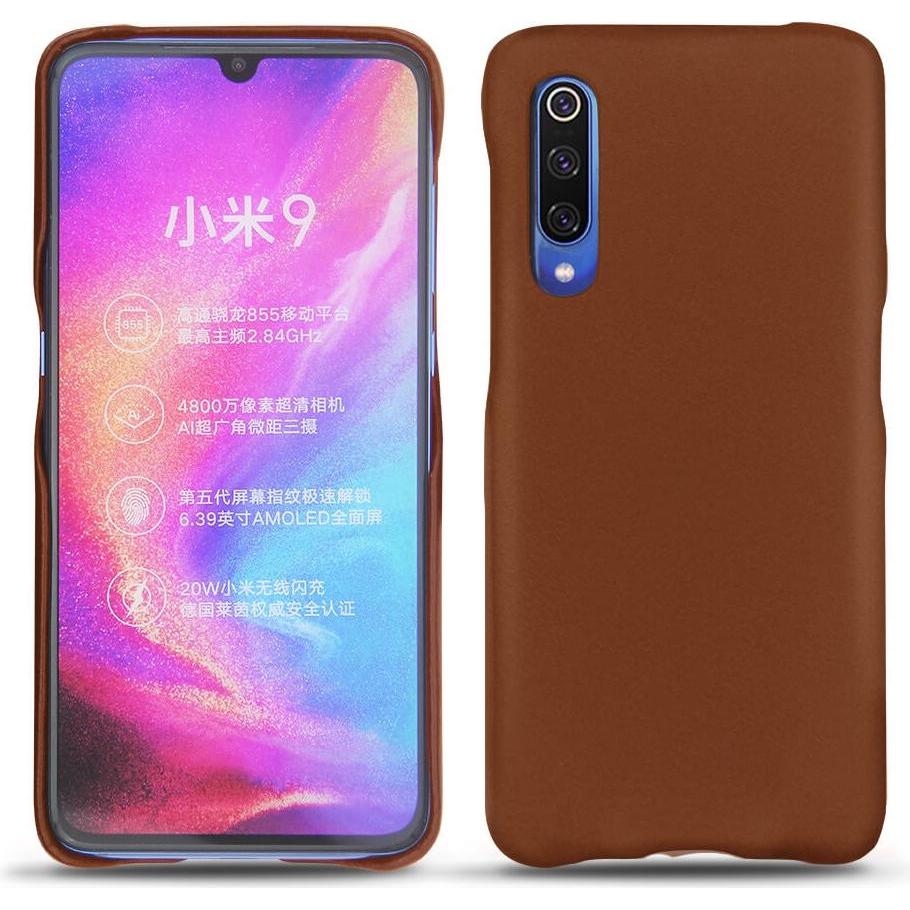 Noreve Lederschutzhülle (Xiaomi Mi 9), Smartphone Hülle, Braun