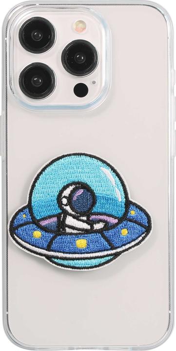 Actual product image PhoneLook Autocollant sticker pour téléphone/tablette/ordinateur brodé en 3D Astronaut in spaceship