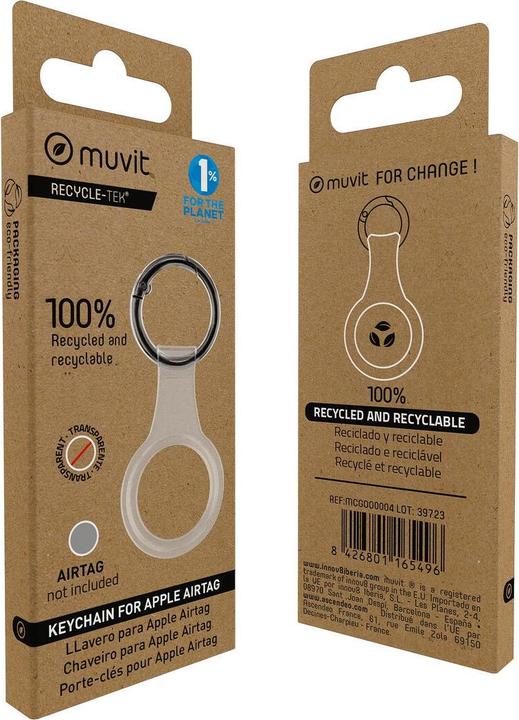 Produktbild Muvit For Change Airtag Transparent Tpu Keychain