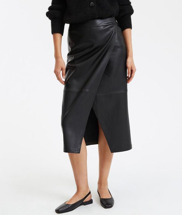 Actual product image La Redoute Collections Straight skirt in faux leather (44)