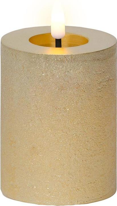 Kaemingk LED-Kerze Gold mit Glitter, 11 cm