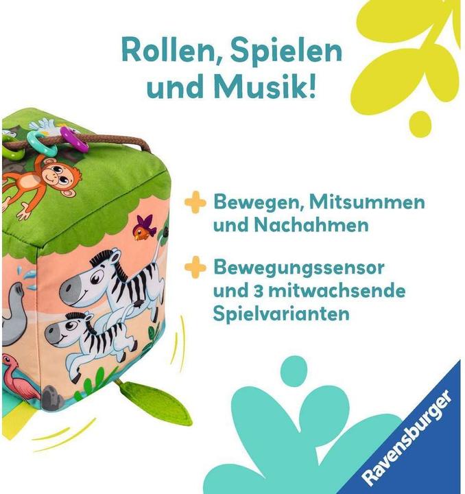 Immagine prodotto Ravensburger Gioco musicale di abilità motoria cubo: animali selvatici