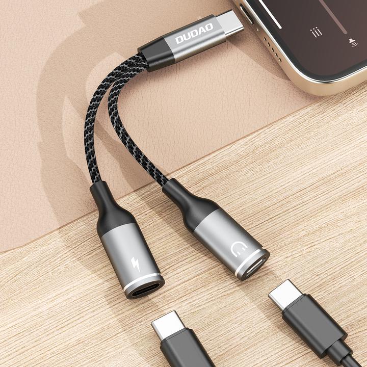 Produktbild Dudao L13C+ 2in1 USB-C Adapter - Gray (USB-C, 3 Ports)