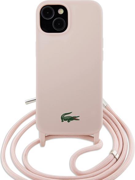 Produktbild Lacoste LCHCP15SSCCRLP iPhone 15 / 14 / 13 6.1" jasnoróżowy/light pink hardcase Silicone Cord (Apple iPhone 15)