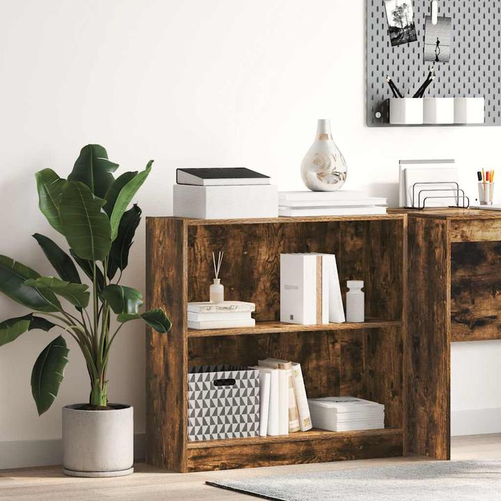 Produktbild vidaXL Bücherregal Regal Standregal Büroregal Aufbewahrungsregal Räuchereiche (80 x 24 x 76 cm)