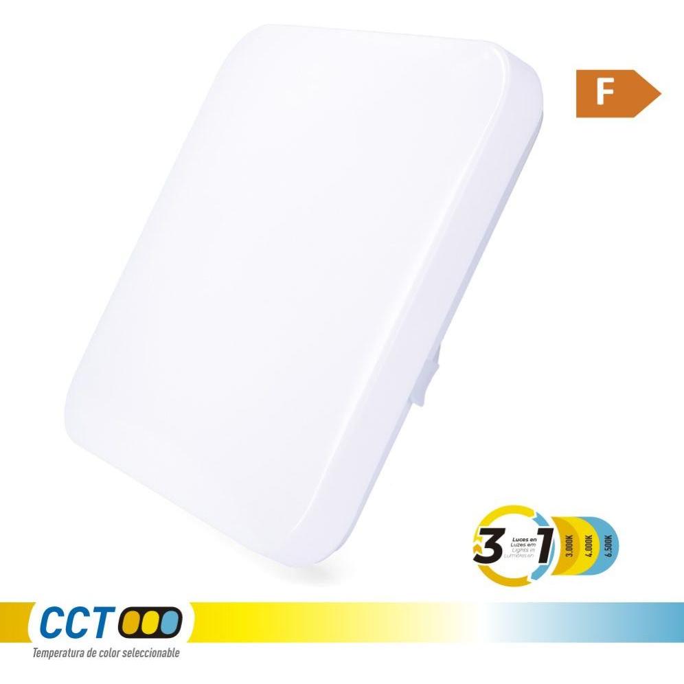 EDM, Applique + Plafoniera, Extra flat square surface led wall light 12 w 3cct 1160 lm 28,5 x 28,5 x 6 cm (1160 lm)